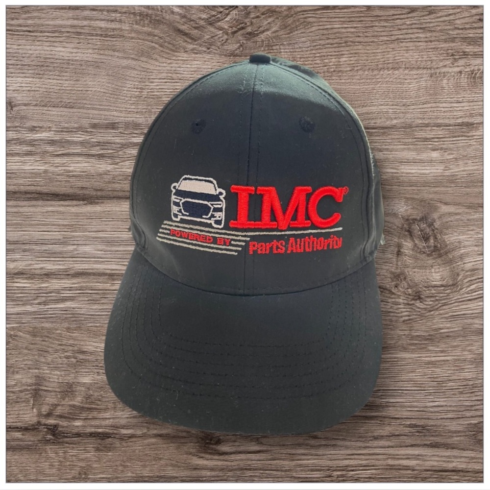 IMC powered by part authority black and red cap
